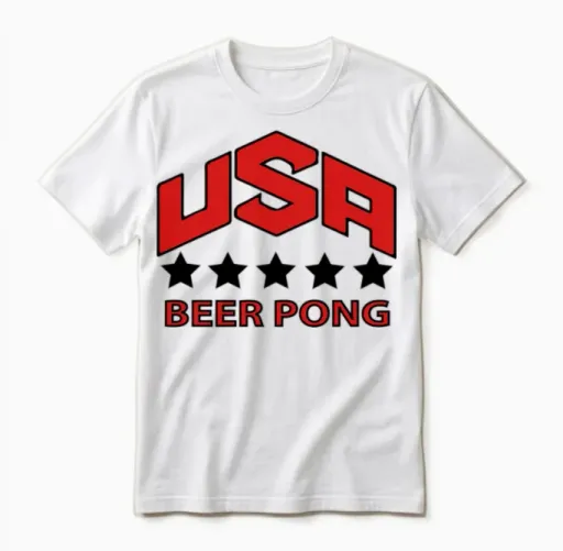 Usa Beer Pong Team Wine & Gift Unisex T-Shirt in White