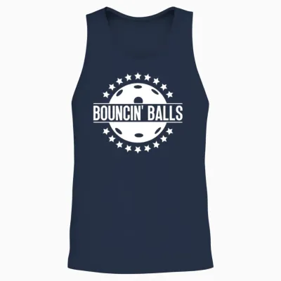 Bouncin' Balls - Funny Pickleball Unisex Tank Top - Navy