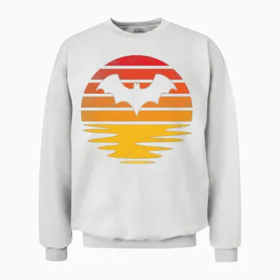 Bat Retro Unisex Sweatshirt - White