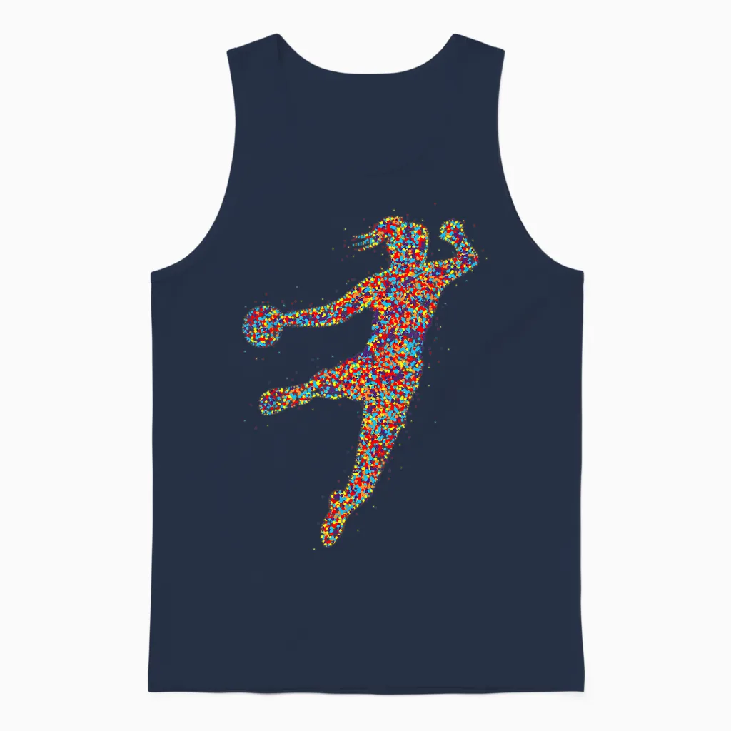 Handball Handballer Handball Player Women Girls Kids T-Shirt, Black Unisex Tank Top in Navy