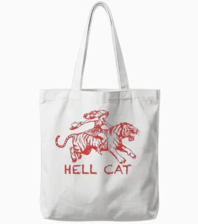 Lustiges Retro-Motiv Im Cowgirl-Western-Stil Mit Tiger-Motiv Tote Bags - White