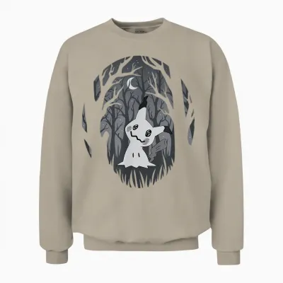 Pokémon - Mimikyu Ghost Fairy Type Dark Spooky Forest Unisex Sweatshirt - Sand