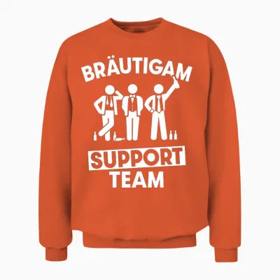 Team Bräutigam Support Team Jga Junggesellenabschied Unisex Sweatshirt - Orange