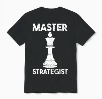 Chess King Master Strategist for Chess Lovers Unisex T-Shirt - Black