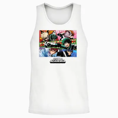 My Hero Academia Class 1-A Group Panels Anime Unisex Tank Top - White