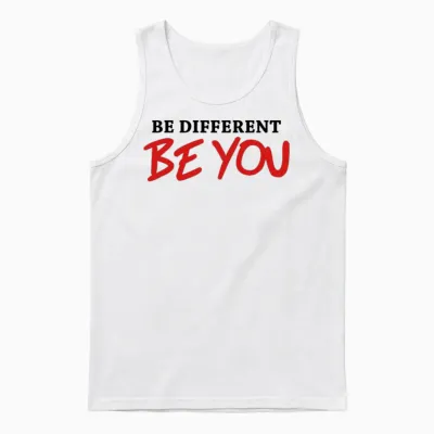 Be Different - Be You Unisex Tank Top - White