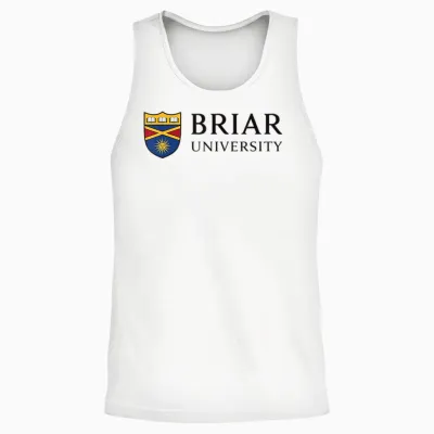 Universität Briar Unisex Tank Top - White