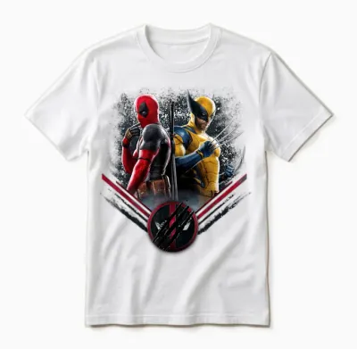 Marvel Studios Deadpool & Wolverine Side-By-Side Claw Icon T-Shirt, Black, S Unisex T-Shirt - White