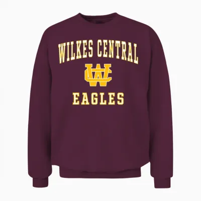 Wilkes Central High School Eagles C1 Unisex Sweatshirt - Maroon