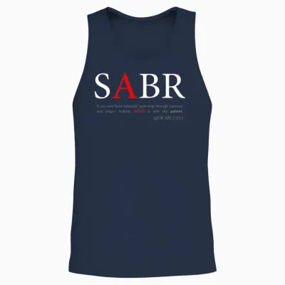 Sabr - Moslem Islamic Quote Unisex Tank Top - Navy