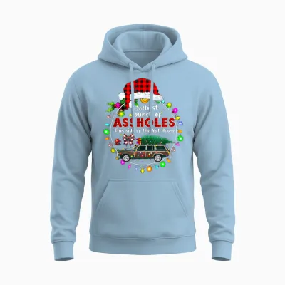 Jolliest Bunch of Assholes This Side of the Nut House Unisex Hoodie - Light Blue