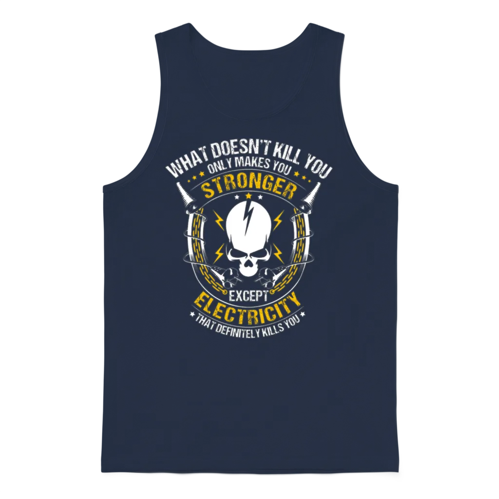 Electricity/electrician/sparky/electrical Worker Unisex Tank Top - Navy