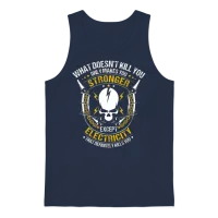 Electricity/electrician/sparky/electrical Worker Unisex Tank Top - Navy – 1
