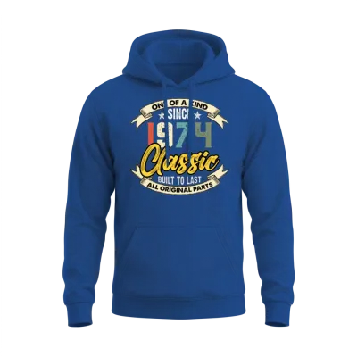 Funny Birthday Born in 1974 Limited Edition Unisex Hoodie - Royal