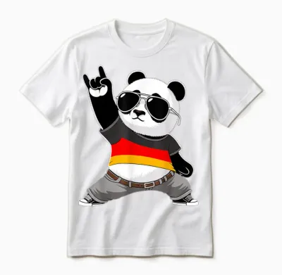 Deutschlandflagge Herren Damen Kinder Deutschland Unisex T-Shirt - White