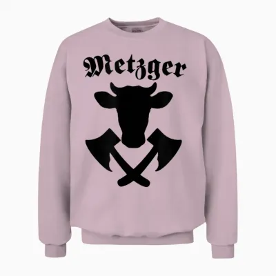 Zunftwappen Handwerker Metzger Symbol Fleischer Wappen Unisex Sweatshirt - Light Pink