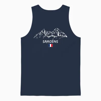 Panoramique De Montagne Apres-Ski Samoëns Unisex Tank Top - Navy