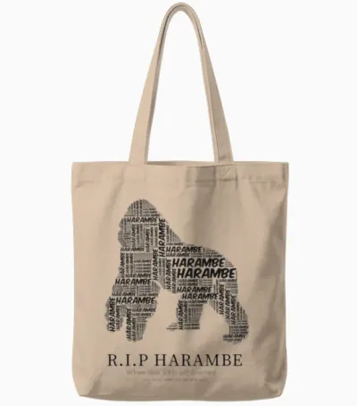 R.i.p Harambe Tote Bags - Natural