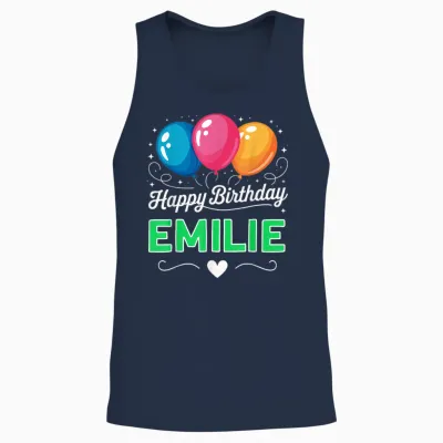 Joyeux Anniversaire En Disant Emilie Unisex Tank Top - Navy