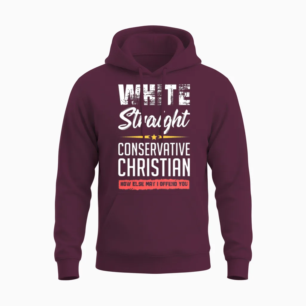 Funny Political Conservative Christian Gift Idea Unisex Hoodie in Maroon