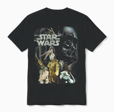 Kinder Star Wars New Vintage Unisex T-Shirt - Black
