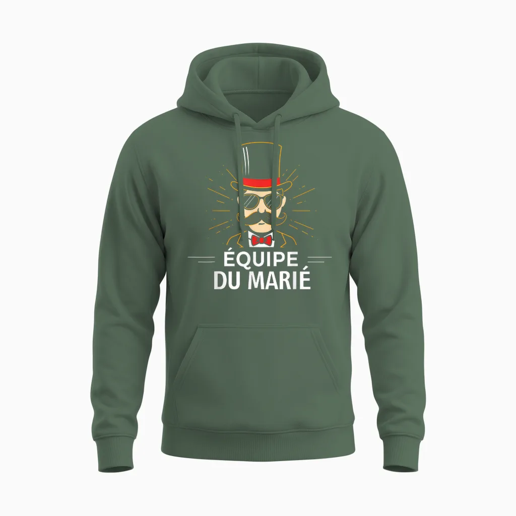 Team Bride to Be Groom Evg Man Team of the Groom Unisex Hoodie in Military Green
