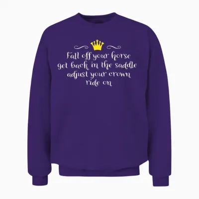Falling off a Horse Unisex Sweatshirt - Purple
