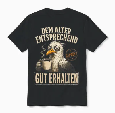 Aua Au Dem Alter Entsprechen Guter Zustand Lustig Geburtstag Unisex T-Shirt - Black
