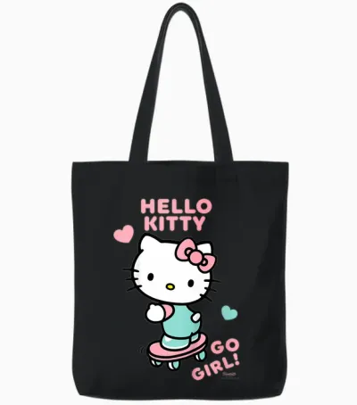 Hello Kitty Cooles Power-Skateboard Pro Fun Classic Für Mädchen Tote Bags - Black