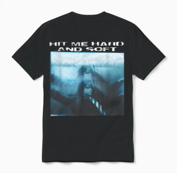 Official Billie Eilish Hit Me Hard and Soft Floating Unisex T-Shirt in Black