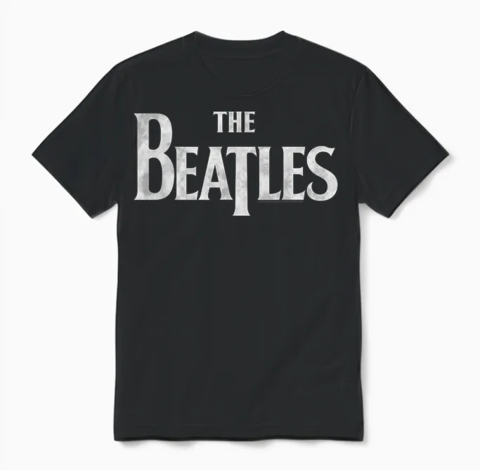 The Beatles - Logo Unisex T-Shirt in Black