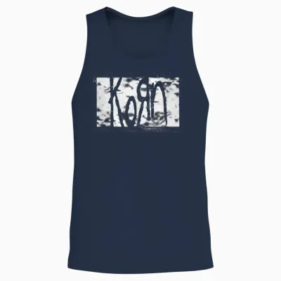 Korn Gritty Logo Unisex Tank Top - Navy