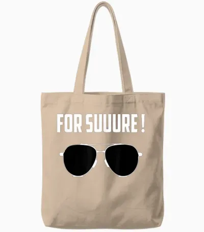 For Sure Emmanuel Macron Bezel Tote Bags - Natural