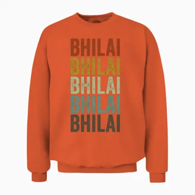 Bhilai India Retro Vintage Unisex Sweatshirt - Orange