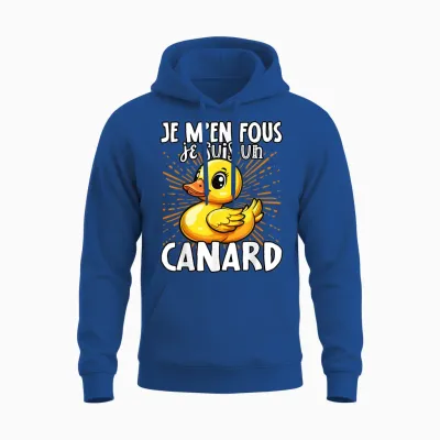 Je M'en Fous Je Suis Un Canard - Sweet Duck T-Shirt, Black, S Unisex Hoodie - Royal