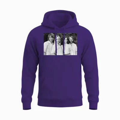 Abba — Portrait Der Schwedischen Popgruppe Arrival Promo 1976 Unisex Hoodie - Purple