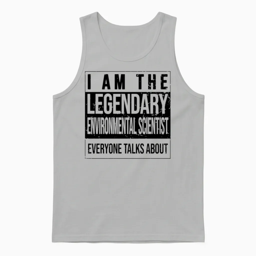 Scientist Birthday Born Environmental-Scientist Unisex Tank Top in Ash