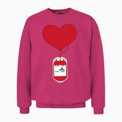 Donating Blood Is an Act of Love Unisex Sweatshirt - Heliconia