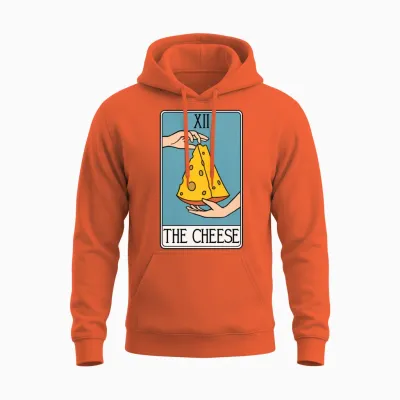 The Cheese - Tarot Card Unisex Hoodie - Orange