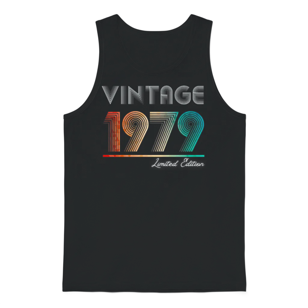 Vintage 1979 Limited Edition Unisex Tank Top - Black
