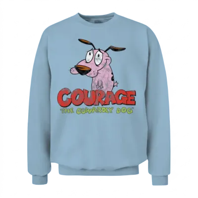 Courage the Cowardly Dog Unisex Sweatshirt - Light Blue