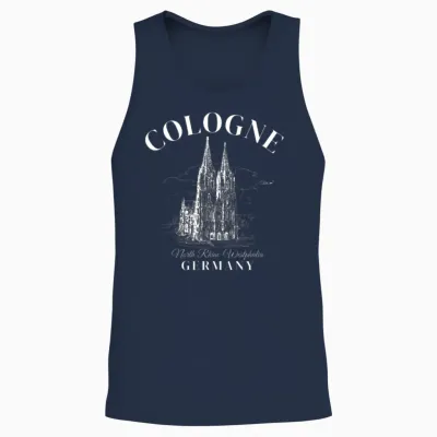 Cologne Germany Retro Unisex Tank Top - Navy