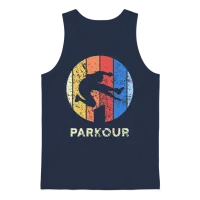Parkour Unisex Tank Top - Navy – 1