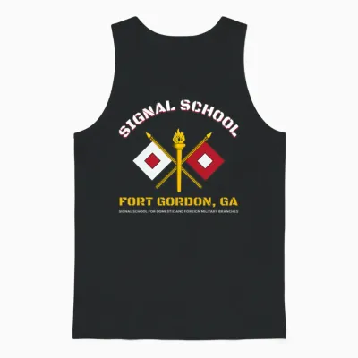 Fort Gordon Signal School Unisex Tank Top - Black