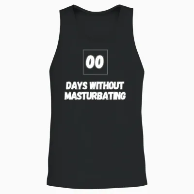 Zero Days Without Masturbating Unisex Tank Top - Black