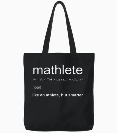Mathlete Definition Nerd Geek Mathematik Geschenke Lustige Mathematik Tote Bags - Black