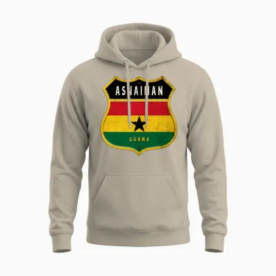 Ashaiman Ghana Coat of Arms Flag Design Unisex Hoodie - Sand