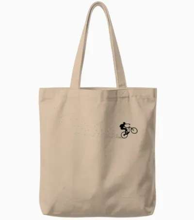 Mountain Bike Biking Cycling Tote Bags - Natural