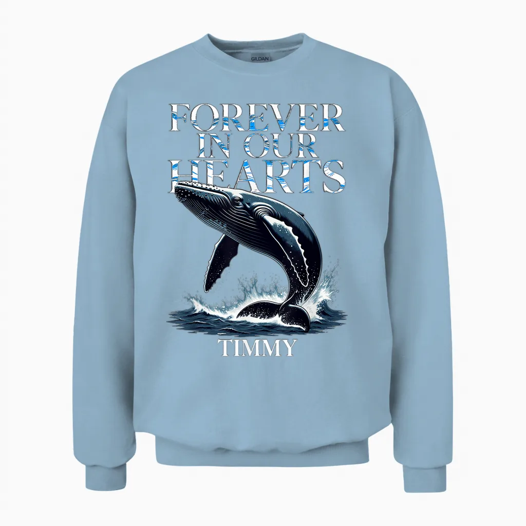 Timmy Wal Ostsee Buckelwal Team Hope Free in Our Hearts 2026 Unisex Sweatshirt in Light Blue