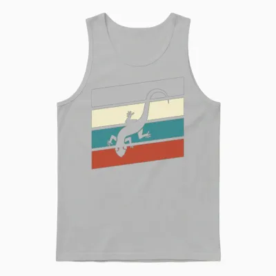 Lizard Retro Unisex Tank Top - Ash